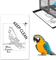 Bird Cage Paper Liners, Bird Cage Liners, 100pcs Disposable Paper Cage Liners for Birds, Pre-Cut Large Bird Cage Liners for Parrot, Parakeet, Conure, Cockatiel, 17 X 11 inch, White