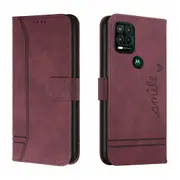 Closure Case with Flip Wallet Stand Function Cover for Moto G Stylus 5G - Red