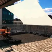 Sun Shade Sail 16x16Ft 97% UV Block Square Canopy Yard Patio Pool Rice White