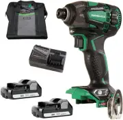 Metabo HPT 18V MultiVolt Cordless Triple Hammer Impact Driver Kit | 1/4" Hex Chu