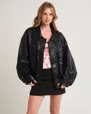 Jen Oversized Patch Pocket Jacket