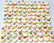 Barbi Dollhouse Miniature Food Tiny Cupcakes Pie Cake Pastry Mix Sweet Lot 6