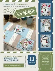 Blanket Stitch Snowmen Placemat - Anita Goodesign Express #37