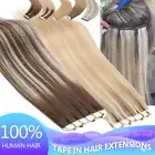 CLEARANCE TAPE IN HUMAN HAIR EXTENSIONS INVISIBLE SKIN WEFT BALAYAGE 10/20PCS