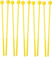 Milisten 10pcs Drum Mallets Comfortable Grip Plastic Percussion Sticks for Tongue Drum Marimba Glockenspiel Xylophone for Young Musicians Beginners