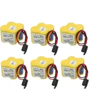 New 6X BR-2/3AGCT4A BR2/3AG BR2/3AGCT4A Battery for FANUC A98L-0031-0025 w/ Plug