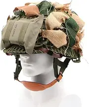 ANQIAO WW2 WWII US Airborne M1C Helmet 506 th Parachute Infantry Jump Version with First Aid Pouch Camouflage Net