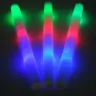 24 PCS LED Light Up Foam Sticks Rally Rave Cheer Tube Soft Glow Baton Wands NEW!