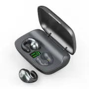 Bluetooth Headset Bone Conduction Not in-ear Hanging Ear Headset Touch 5.0 Stereo True Wireless Bluetooth - Black