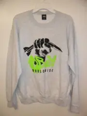 OBEY Men's Crewneck Sweater NO NUKES - ASH - Medium - NWT
