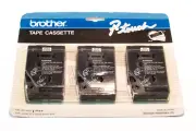 Brother P-Touch Laminated Labels Tape Cassette TC-40 NEW (Gold, Blue, Red)