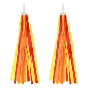 Bike Streamers, Scooter Handlebar Tassels Grips Ribbon, Orange Red