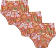 Caihoyu Baby Girls Sleep Training Underwear Absorb Water Nighttime Training Pants Potty Training Underwear for 5T Butterflies Dragonflies