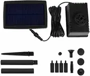 AIMALL Solar Powered Water Fountain Pump - Submersible Garden Pond Filter Kit for Outdoor Fish Tanks, Efficient Solar Battery, 1.8W