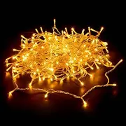 [Lexi Lighting] 240 LED Fairy Light, Clear Cable, Warm White, 16.8M Christmas String Lights, Plug-in, Indoor/Outdoor Use, 8 Functions Mode, Memory Hold, Parties, Weddings, Gardens, Patios Decoration