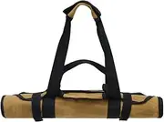 CONGARTENO Capacity Waxed Canvas Log Carrier Tote Bag with Padded Handles Firewood Holder for Camping Outdoor Storage and Household Use Mud Color