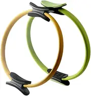 Kisangel 1pc Wheel for Yoga Slip Handle Exercise Ring Portable Yoga Auxiliary Loop for Backbend Mixed Random Color