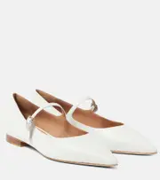 [Malone Souliers] Malone Souliers x Tabitha Simmons Kate leather ballet flats AU 10 white