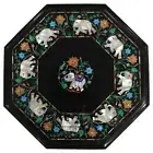 Marble Side & End Table Handmade Pietra Dura Marble Inlay Corner Table