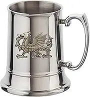 Stainless Steel Welsh Dragon tankard
