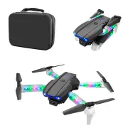 YLR/C E99D WiFi FPV with HD Dual Camera Lighting Arms Optical Flow Positioning Colorful LED Light Foldable RC Drone Quad