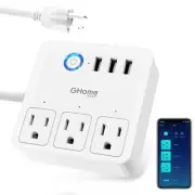 Power Strip with 3 USB Ports & 3 Smart Outlets Plugs That Work with Alexa & G...