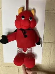 Vintage Russ jumpin jeebies 3350 devil spring leg Halloween plush toy With Tags