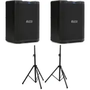 Alto Professional Busker Portable 200-watt Battery-powered PA Speaker Pair with