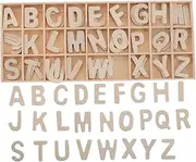 SOPOTUTU 1 Set Wooden Alphabet Letter Set with Storage Tray Unfinished Wood Slices for Letter Montessori Educational Resource for Preschool and Homeschooling Activities