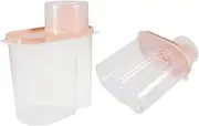 OKUMEYR Plastic Sealed Can with Lid Space Saving Cereal Storage Container for Dry Food Oatmeal Rice Pink Grain Organizer for Kitchen Use
