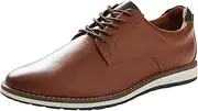 [rivers] Mens Summer Dress Shoes - Lace Up - Brown Brogues - Casual Footwear - Round Toe - Comfy Low Top - Classic Design - Formal Work Office Fashion 11.5