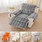 1 Seat Plush Recliner Sofa Cover Non-Slip Armchair Couch Covers Slipcover Decor
