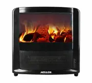 Portable Electric Fireplace Heater 2000W Heller Heating Flame Fire Effect 34.5cm