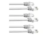 3PK Cruxtec 5m CAT6 RJ45 Network Lead Cable LAN Ethernet Internet Router Cord WH