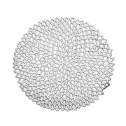 4/6PCS Anti-slip Placemats Drink Coasters Insulation Pad Kitchen PVC Round 38cm Table Mat Sliver
