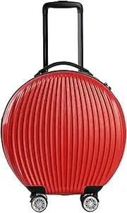 [VHVYWY] 18in Carry On Luggages Round Suitcase Lightweight Hard Shell Small Travel Trolley Case with 4 Wheels Checked Carry On Luggage Travel Bag 05,A