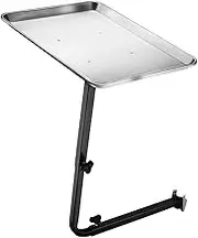 FashionCha Salon Tray Attached to The Adjustable Chair Height Flat Metal of Practical Hair Chair for Hairdresser, Clips,