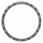 BEZEL INSERT FOR 43MM TAG HEUER CARRERA CV2A12.FC6236 CALIBRE 16 CHRONO GREY