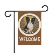 Papillon Welcome 2-Sided Garden & House Flag/Banner