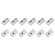 Roll in Spring T Nuts (M5x22mm) 12Pcs, Carbon Steel Spring Loaded T Nut