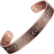 MagEnergy Copper Bracelet for Men 99.9% Copper Magnetic Bracelet Adjustable Bangle Jewelry Gift, 1 Count (Pack of 1), Metal