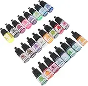 Hohopeti 24Pcs DIY Resin Dye Color Vibrant Pigment for Crafting Jewelry Making Nail Art Scrapbooking Versatile Coloring for Epoxy Art Projects