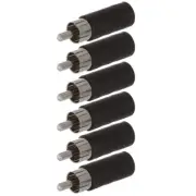 6 Pcs RCA Male to 3.5mm 1/8" Stereo Female Audio Adapter Converter Connector
