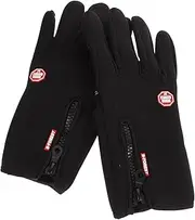 BESPORTBLE 1 Pair Gloves Gill Fishing Liners Hand Puncture Warmers Fingerless Fly Protection Grip Heated Waterproof Thorn Fitted for Inspection Fishnet Two Accessories Polar Fleece Black