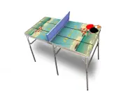 Beach Sail Boat Portable Tennis Ping Pong Folding Table w/Accessories