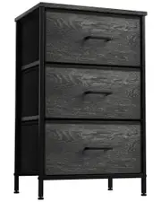 Sorbus Nightstand Dresser With 3 Faux Wood Drawers