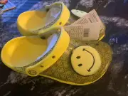 Limited Edition Croc Translucent Smiley Clogs US W6/M4 NIB