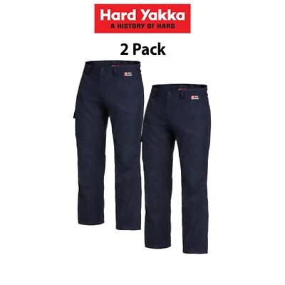 Hard Yakka Mens 2 Pack Flame Resistant Tough Work Safety Cargo Pants Y02520
