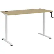 Matrix Manual Height Adjustable 1500mm Desk White/Oak