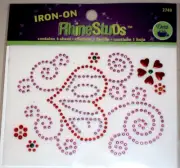 DRITZ Iron On RhineStuds - HEART OF LOVE – 1 Sheet